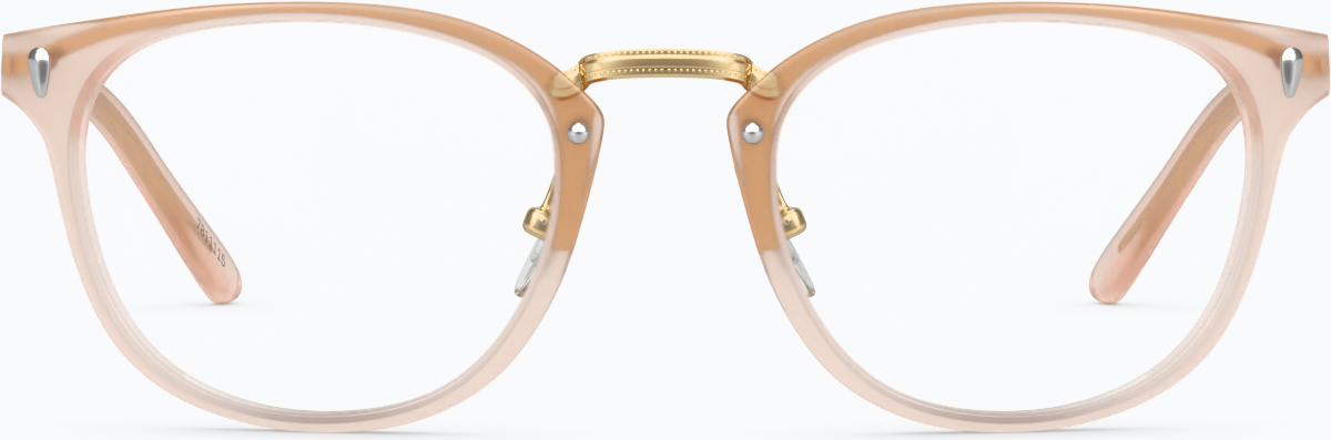 Front view of Square Glasses 7811115 in Cream thumbnail