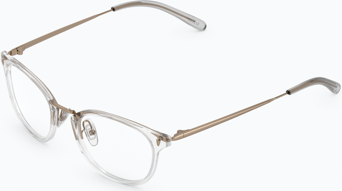 Angle view of Square Glasses 7811123 in Clear thumbnail