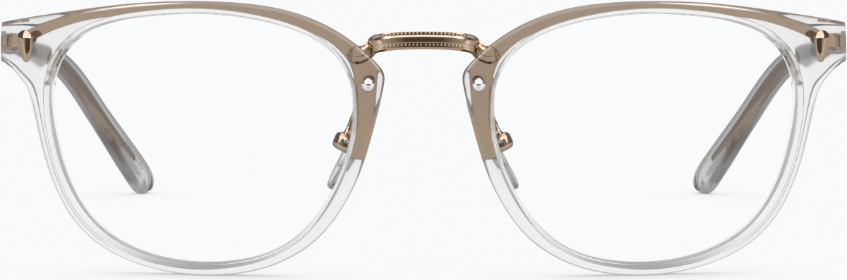 Front view of Square Glasses 7811123 in Clear thumbnail