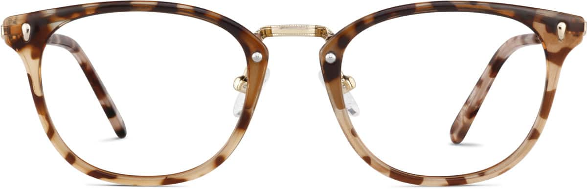 Front view of Square Glasses 7811125 in Tortoiseshell