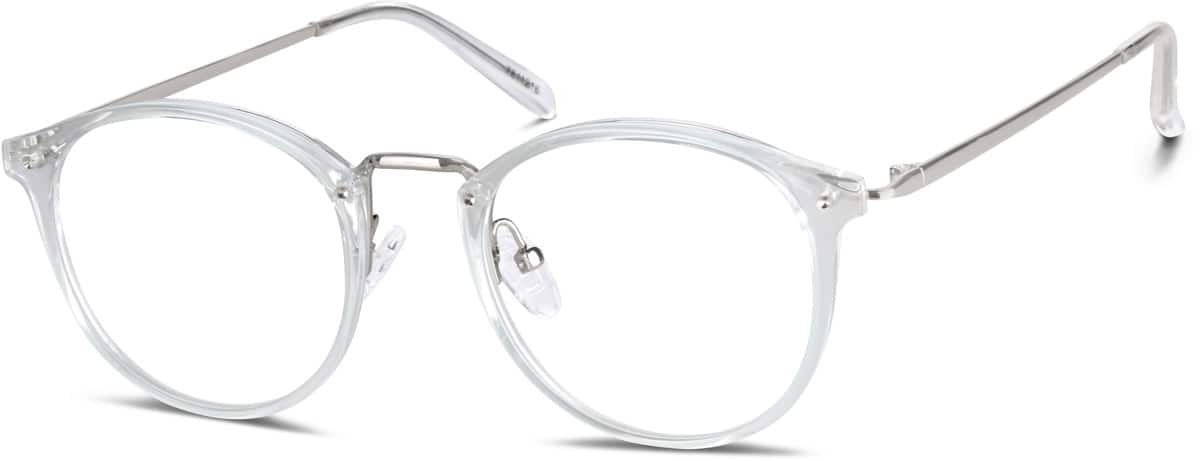 Angle view of Round Glasses 7811216 in Blue Ice