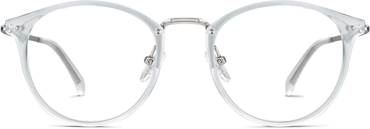 Front view of Round Glasses 7811216 in Blue Ice