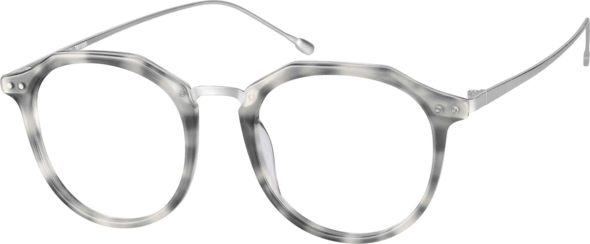 Angle view of Juniper Round Glasses 7811939 in Serpentine