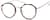 Angle view of Round Glasses 7812215 in Brown thumbnail