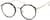 Angle view of Round Glasses 7812221 in Black thumbnail
