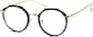 Angle view of Geometric Glasses 7812221 in Black thumbnail