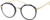 Angle view of Round Glasses 7812221 in Black thumbnail