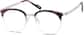 Angle view of Browline Glasses 7812317 in Berry thumbnail