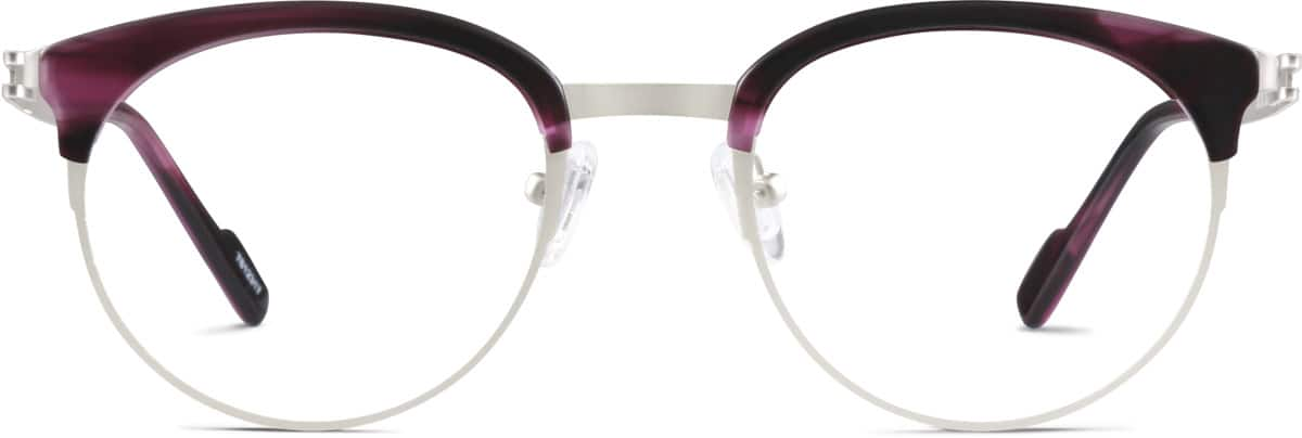 Front view of Browline Glasses 7812317 in Berry