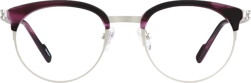 Berry Browline Glasses