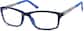 Angle view of Kids' Rectangle Glasses 7812416 in Blue thumbnail