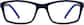 Front view of Kids' Rectangle Glasses 7812416 in Blue thumbnail