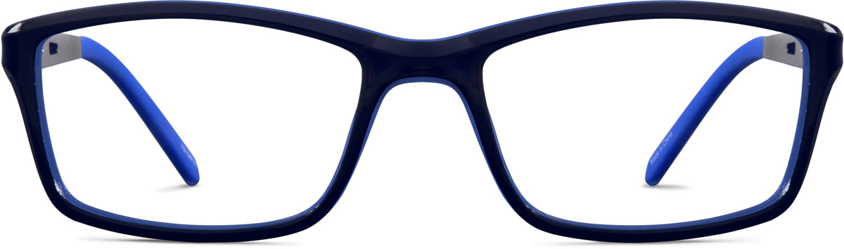 Blue Kids' Rectangle Glasses