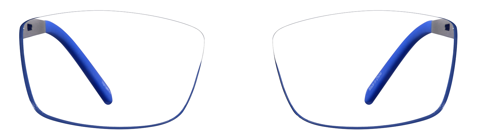 # らんページ Blue Kids' Rectangle Glasses #7812416 | Zenni Optical