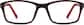 Front view of Kids' Rectangle Glasses 7812418 in Black/Red thumbnail