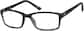 Angle view of Kids' Rectangle Glasses 7812421 in Black thumbnail