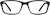 Front view of Kids' Rectangle Glasses 7812421 in Black thumbnail