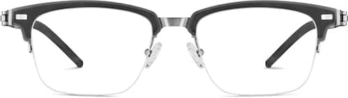 Dark Gray Browline Glasses #1300611