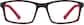 Front view of Kids’ Rectangle Glasses 7812718 in Red thumbnail