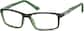 Angle view of Kids’ Rectangle Glasses 7812724 in Green thumbnail