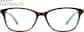 Front view of Rectangle Glasses 7812915 in Brown thumbnail