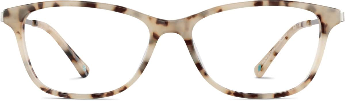 Front view of Rectangle Glasses 7812935 in Ivory Tortoiseshell