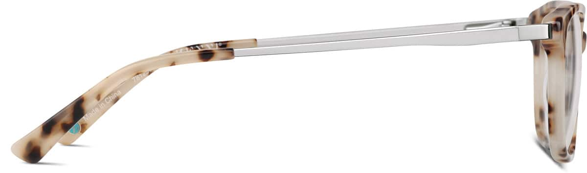 Side view of Rectangle Glasses 7812935 in Ivory Tortoiseshell