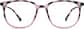 Front view of Square Glasses 7813117 in Flamingo thumbnail