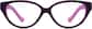 Front view of Kids' cat-eye Glasses 781317 in Purple thumbnail