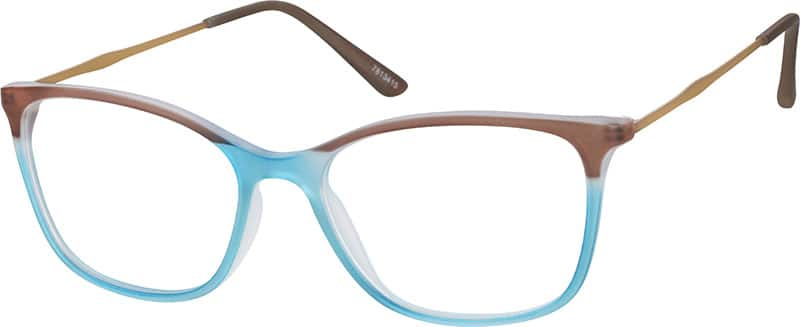 Angle view of Rectangle Glasses 7813415 in Sea