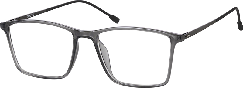Gray Rectangle Glasses #7813512