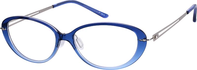 MOMENT レンズ Blue Oval Glasses #7813616 | Zenni Optical