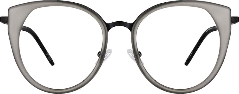Smoke Gray Cat-Eye Glasses