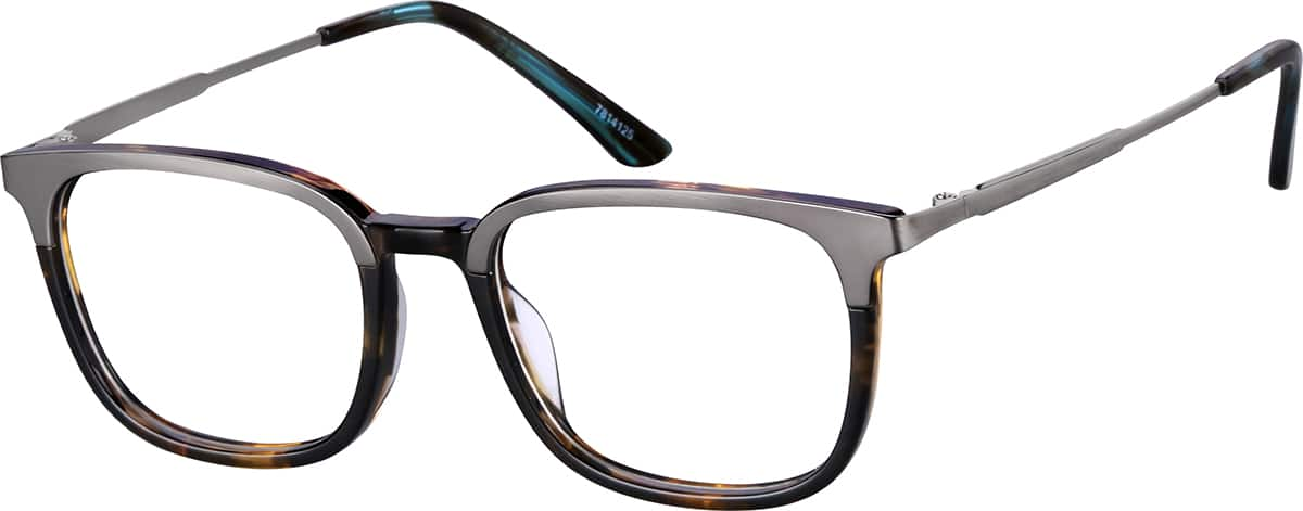 Angle view of Square Glasses 7814125 in Classic Tortoiseshell