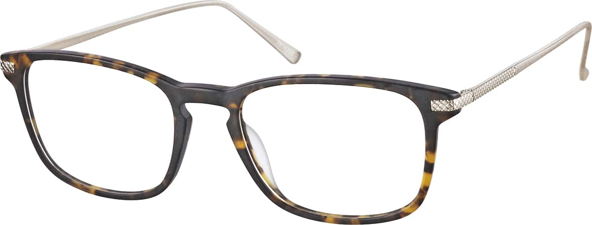 Angle view of Rectangle Glasses 7814225 in Tortoiseshell