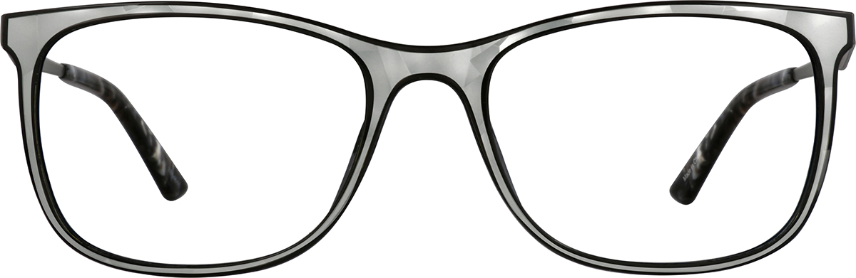Silver Square Glasses