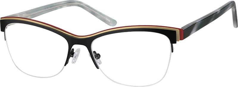 Angle view of Cat-Eye Glasses 7814921 in Black