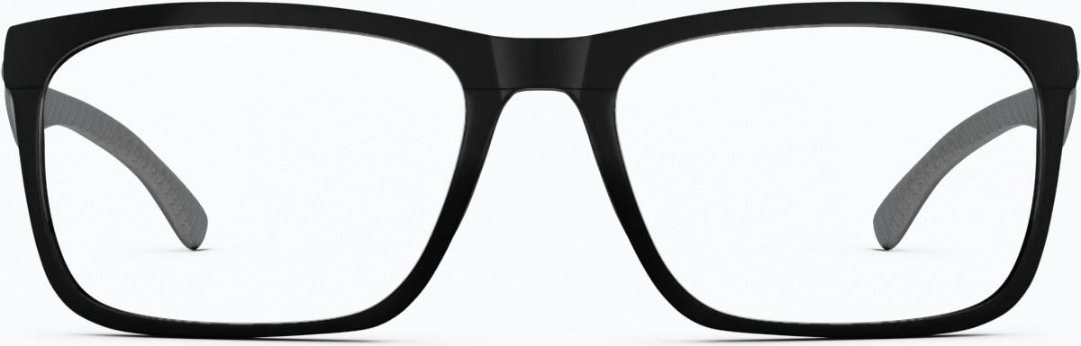 Front view of Rectangle Glasses 7815021 in Black thumbnail