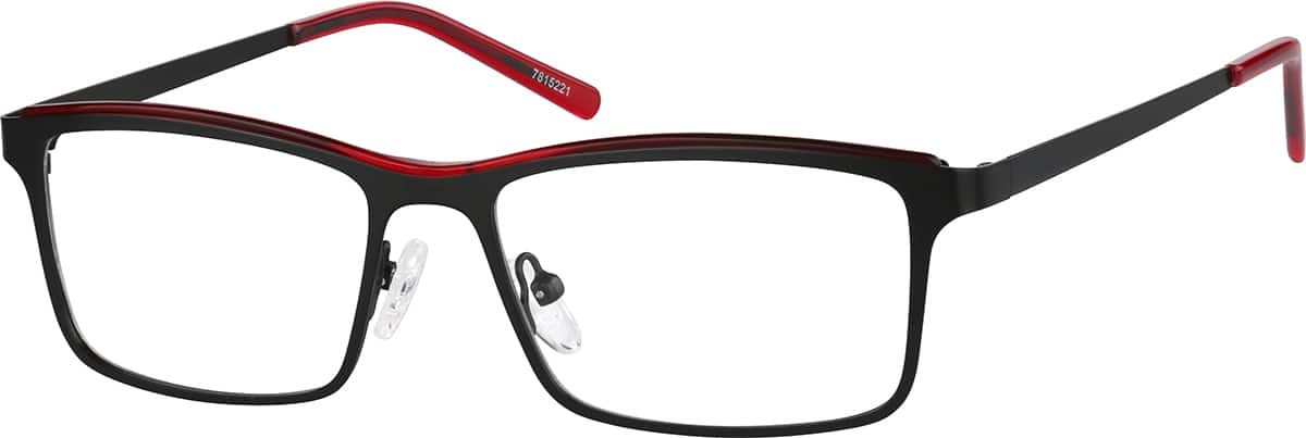 Angle view of Rectangle Glasses 7815221 in Black