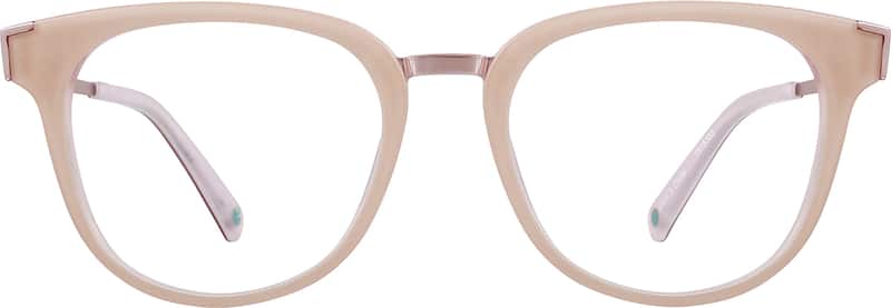 Nude Pink Square Glasses