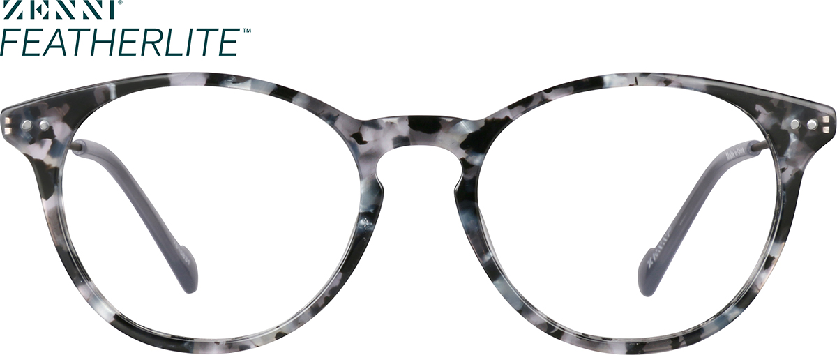 Gray Tortoiseshell Round Glasses