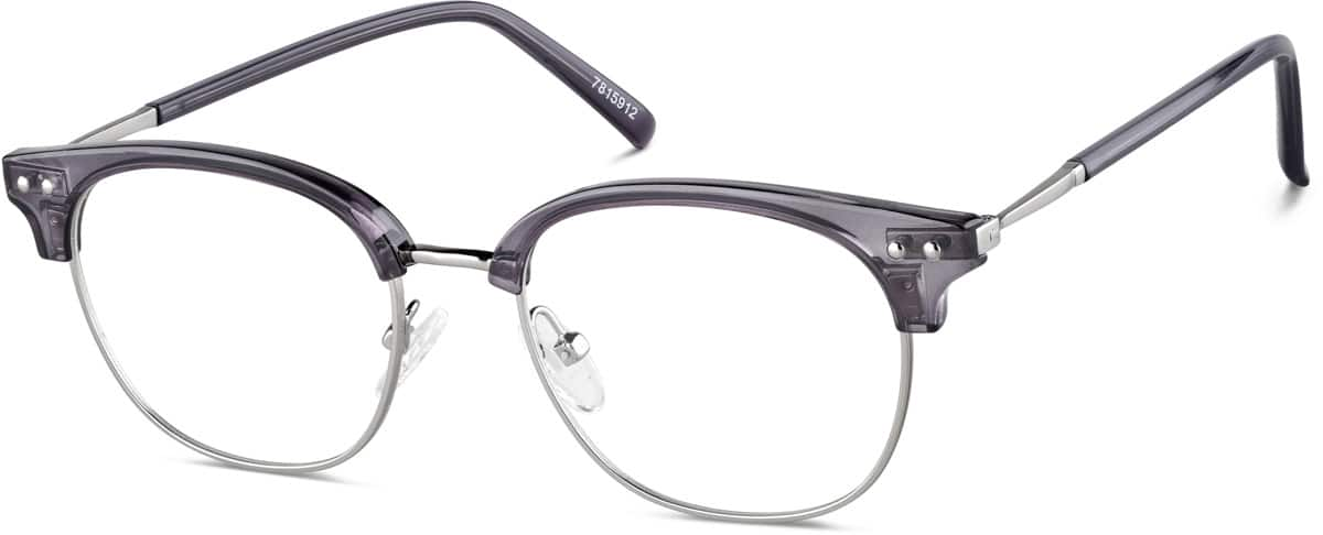 Angle view of Browline Glasses 7815912 in Grey