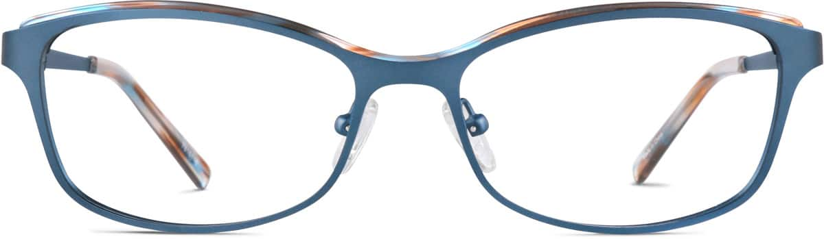 Front view of Rectangle Glasses 7816116 in Slate