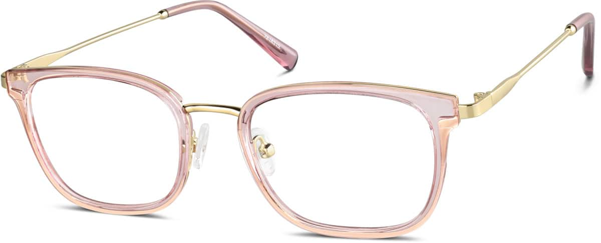 Angle view of Square Glasses 7816319 in Pink