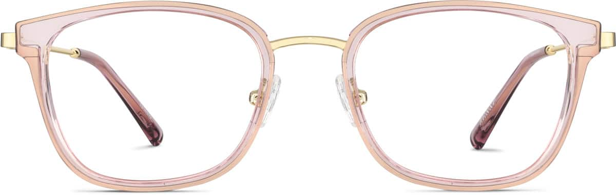 Front view of Square Glasses 7816319 in Pink