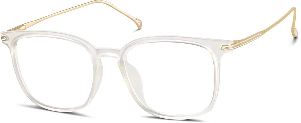 Angle view of Square Glasses 7816823 in Translucent