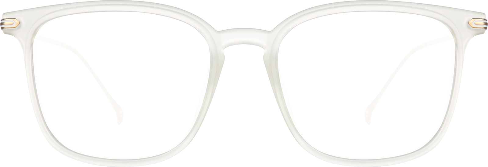 Front view of Square Glasses 7816823 in Clear