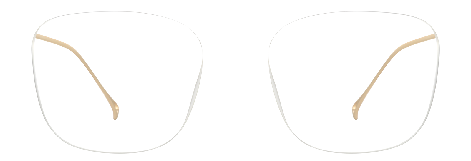 Front view of Square Glasses 7816823 in Clear