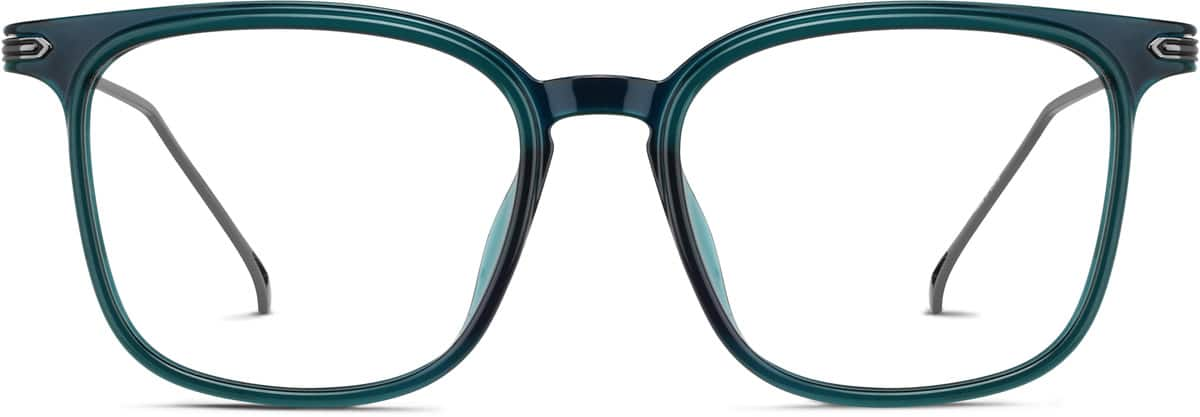 Front view of Square Glasses 7816824 in Green