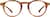 Front view of Round Glasses 7817039 in Caramel thumbnail